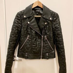 Express Star Quilted (Minus The) Leather Jacket